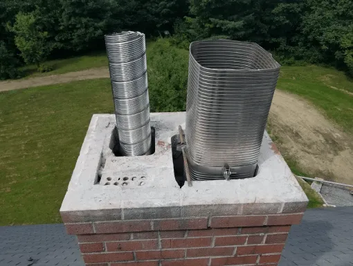 Flexible Chimney Liner Installation