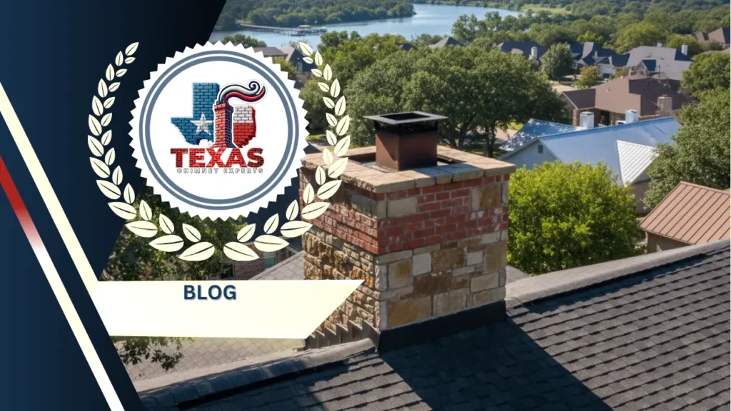 a residential image rooftop view of chimney sweep in dallas tx