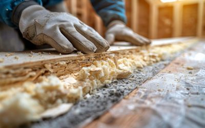 A person focused on carving a piece of wood inside a workshop.
